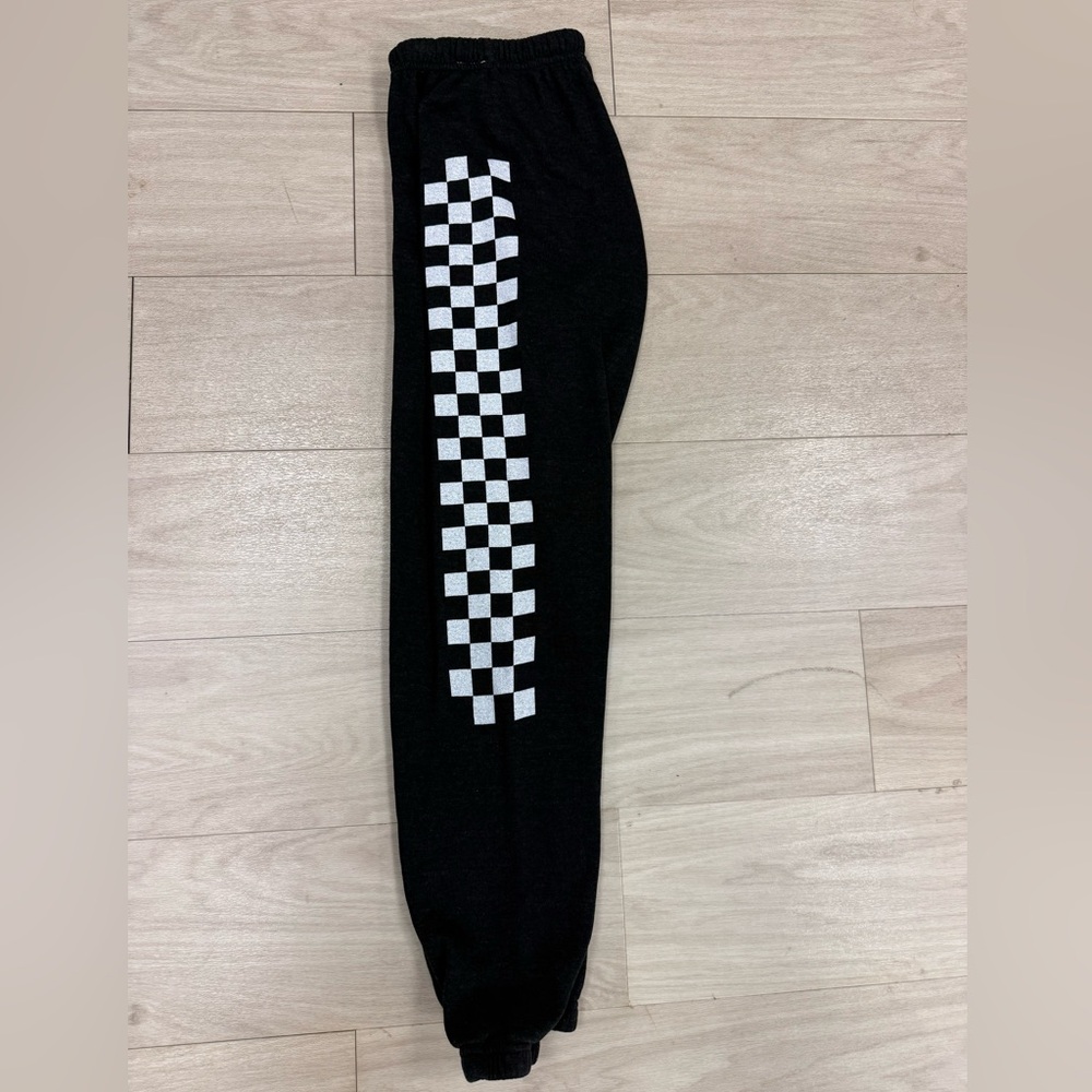 Aviator Nation Check Leg Sweatpants - Black & White - Women’s M - NEW WITH TAGS